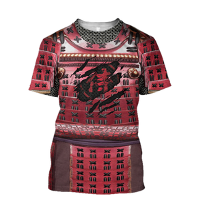 3D All Over Printed Samurai Red Armor-Apparel-6teenth World-T-Shirt-S-Vibe Cosy™