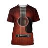 Wood Guitar 3D All Over Printes-Apparel-HP Arts-T-Shirt-S-Vibe Cosy™