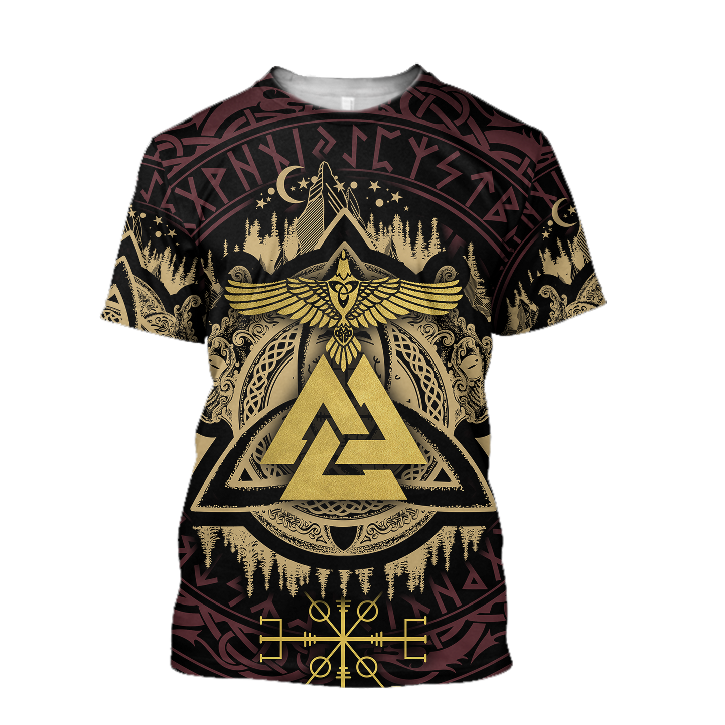 Valknut Viking All Over-ALL OVER PRINT HOODIES-HP Arts-T-Shirt-S-Vibe Cosy™