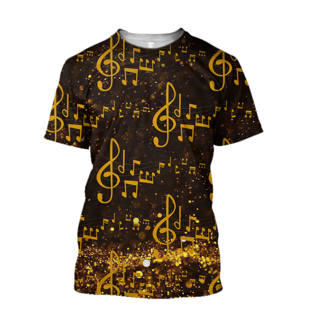 Music Note 3D All Over Printes-Apparel-HP Arts-T-Shirt-S-Vibe Cosy™