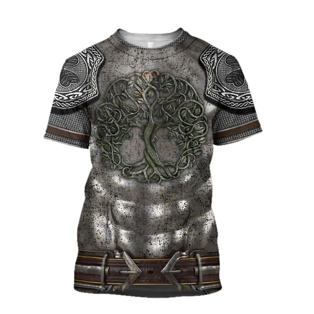 Irish Armor Warrior Knight Chainmail 3D All Over Printed Shirts For Men and Women AM260201-Apparel-TT-T-Shirt-S-Vibe Cosy™