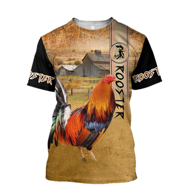 Rooster 3D All Over Printed Shirts for Men and Women AM251201 NM-Apparel-NM-T-Shirt-S-Vibe Cosy™