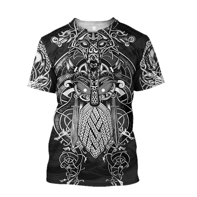 Odin Viking Tattoo Style Pullover-Apparel-HP Arts-T-Shirt-S-Vibe Cosy™