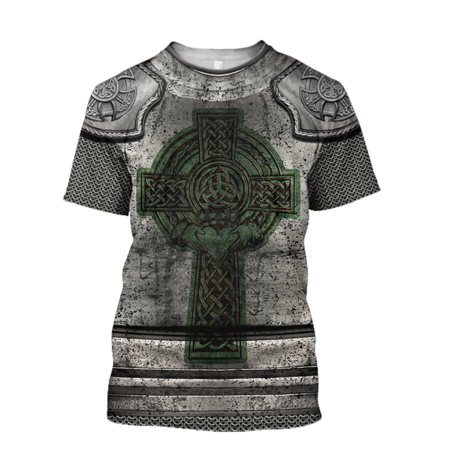 Irish Armor Knight Warrior Chainmail 3D All Over Printed Shirts For Men and Women AM280201-Apparel-TT-T-Shirt-S-Vibe Cosy™