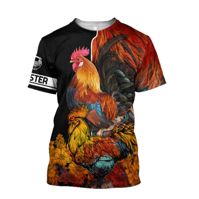 Rooster 3D All Over Printed Shirts for Men and Women AM030104-Apparel-TT-T-Shirt-S-Vibe Cosy™