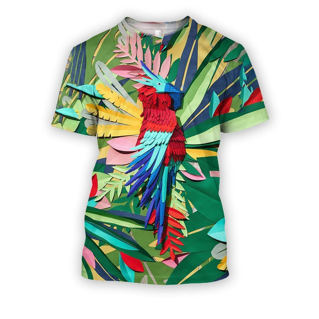 3D Printed Parrot PHL1151-Apparel-PHL-T-Shirt-S-Vibe Cosy™