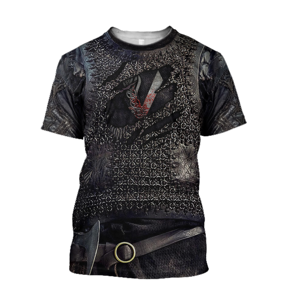 3D All Over Printed Vikings Armor Tops-Apparel-HP Arts-T-Shirt-S-Vibe Cosy™