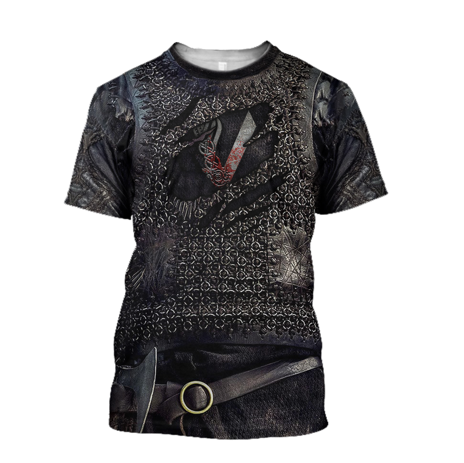 3D All Over Printed Vikings Armor Tops-Apparel-HP Arts-T-Shirt-S-Vibe Cosy™