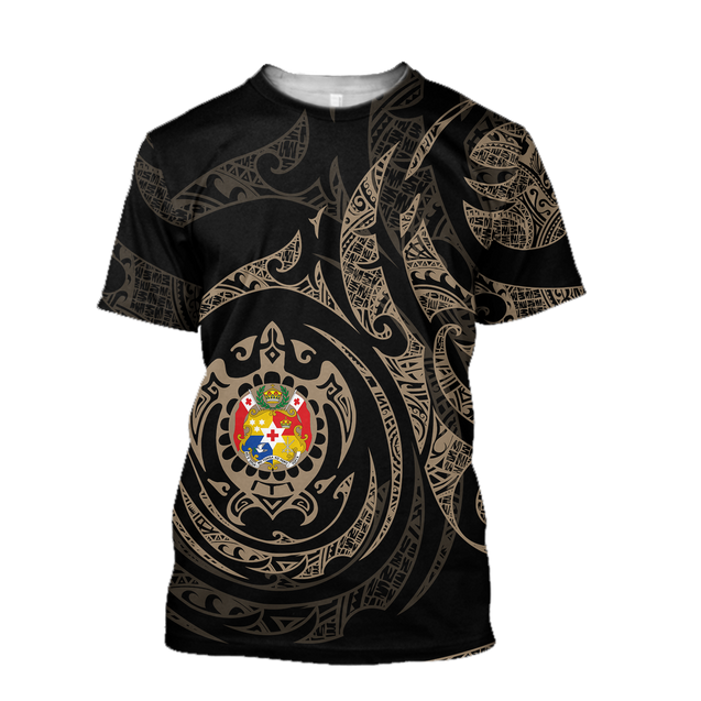 Tonga in My Heart Polynesian Tattoo Style 3D Printed Shirts AM190205-Apparel-TT-T-Shirt-S-Vibe Cosy™