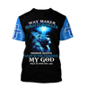 Way Maker Miracle Worker Promise Keeper Light In The Darkness Blue Lion All Over Printed Shirt - Amaze Style™-Apparel