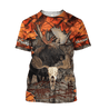 Hunting Moose Orange Camo 3D All Over Print Hoodie AM092025