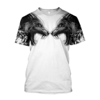 Tattoo wolf 3D hoodie shirt for men and women AM102014S