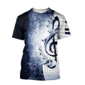 Music Notes Lady Loose 3D All Over Printes-Apparel-HP Arts-T-Shirt-S-Vibe Cosy™