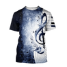 Music Notes Lady Loose 3D All Over Printes-Apparel-HP Arts-T-Shirt-S-Vibe Cosy™