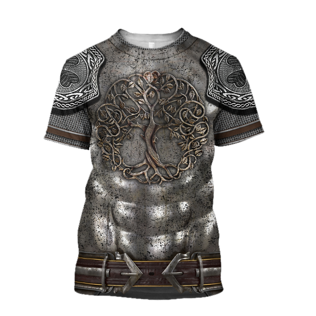 Irish Armor Warrior Knight Chainmail 3D All Over Printed Shirts For Men and Women AM260202-Apparel-TT-T-Shirt-S-Vibe Cosy™