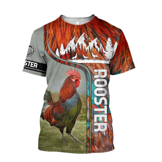 Rooster 3D All Over Printed Shirts for Men and Women AM030103-Apparel-TT-T-Shirt-S-Vibe Cosy™