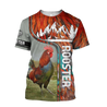 Rooster 3D All Over Printed Shirts for Men and Women AM030103-Apparel-TT-T-Shirt-S-Vibe Cosy™