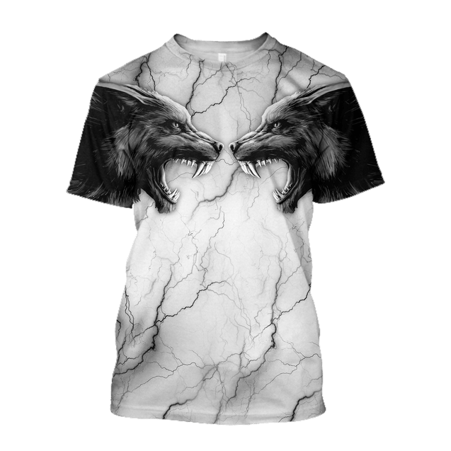 Tattoo wolf 3D hoodie shirt for men and women AM102014