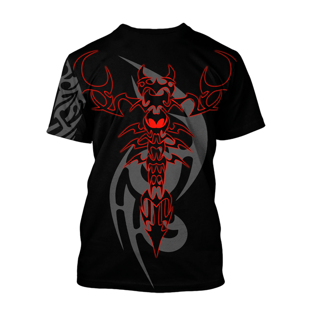 Scorpio Tattoo 3D All Over Printed Shirt for Men and Women