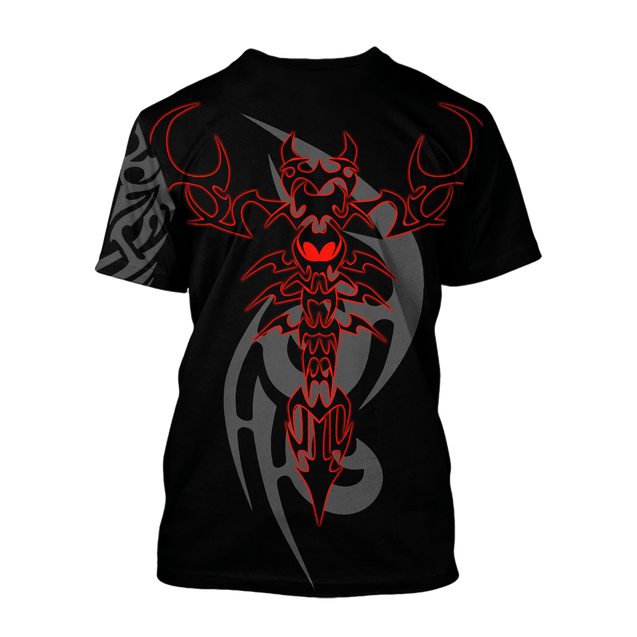 Scorpio Tattoo 3D All Over Printed Shirt for Men and Women