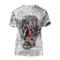 King Cobra Tattoo 3D All Over Printed Shirt for Men and Women