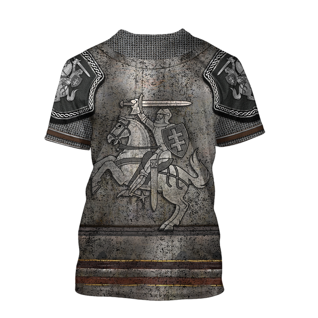 Lithuania Armor Knight Warrior Chainmail 3D All Over Printed Shirts For Men and Women AM120302-Apparel-TT-Hoodie-S-Vibe Cosy™