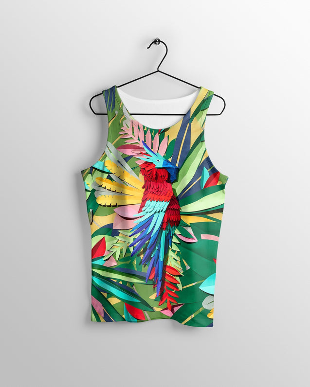 3D Printed Parrot PHL1151-Apparel-PHL-Tank top-S-Vibe Cosy™