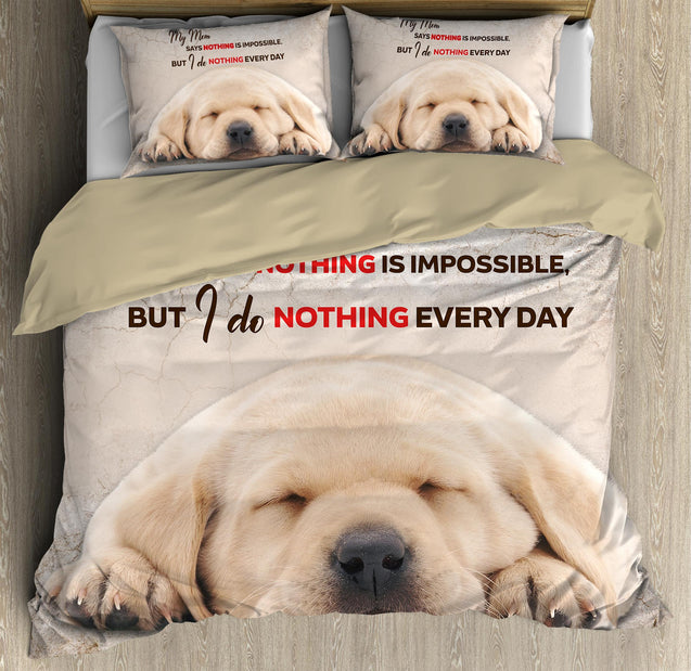 Cute Lazy Labrador Bedding Set QB06292003-BEDDING SETS-TQH-Twin-Vibe Cosy™