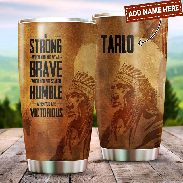 Customize Name Native American Steel Tumbler