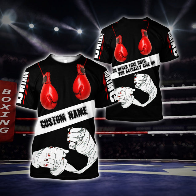 Custom Name Boxing 3D All Over Printed Unisex Shirts