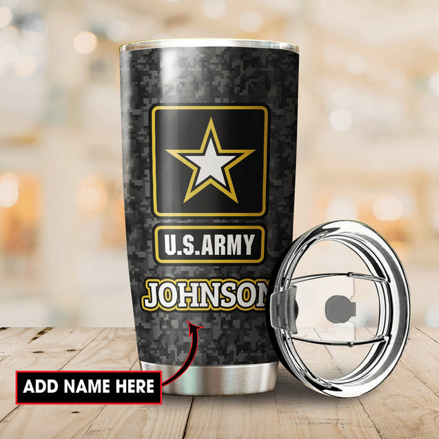 Customize Name United States Army Tumbler