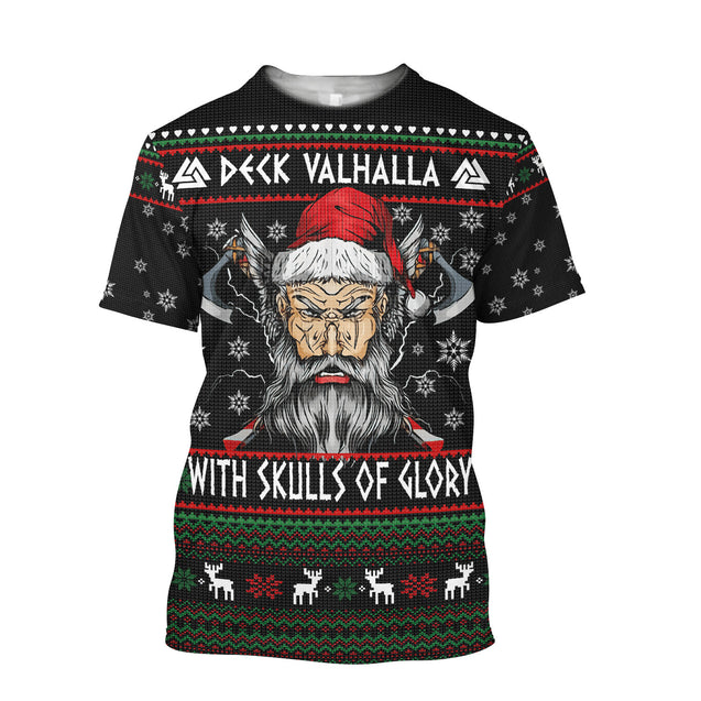 Skulls Christmas 3D All Over Printed Unisex Shirts HHT08122002