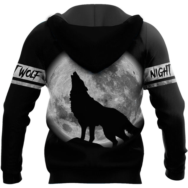 Wolf in Moon 3D All Over Printed Unisex Shirts