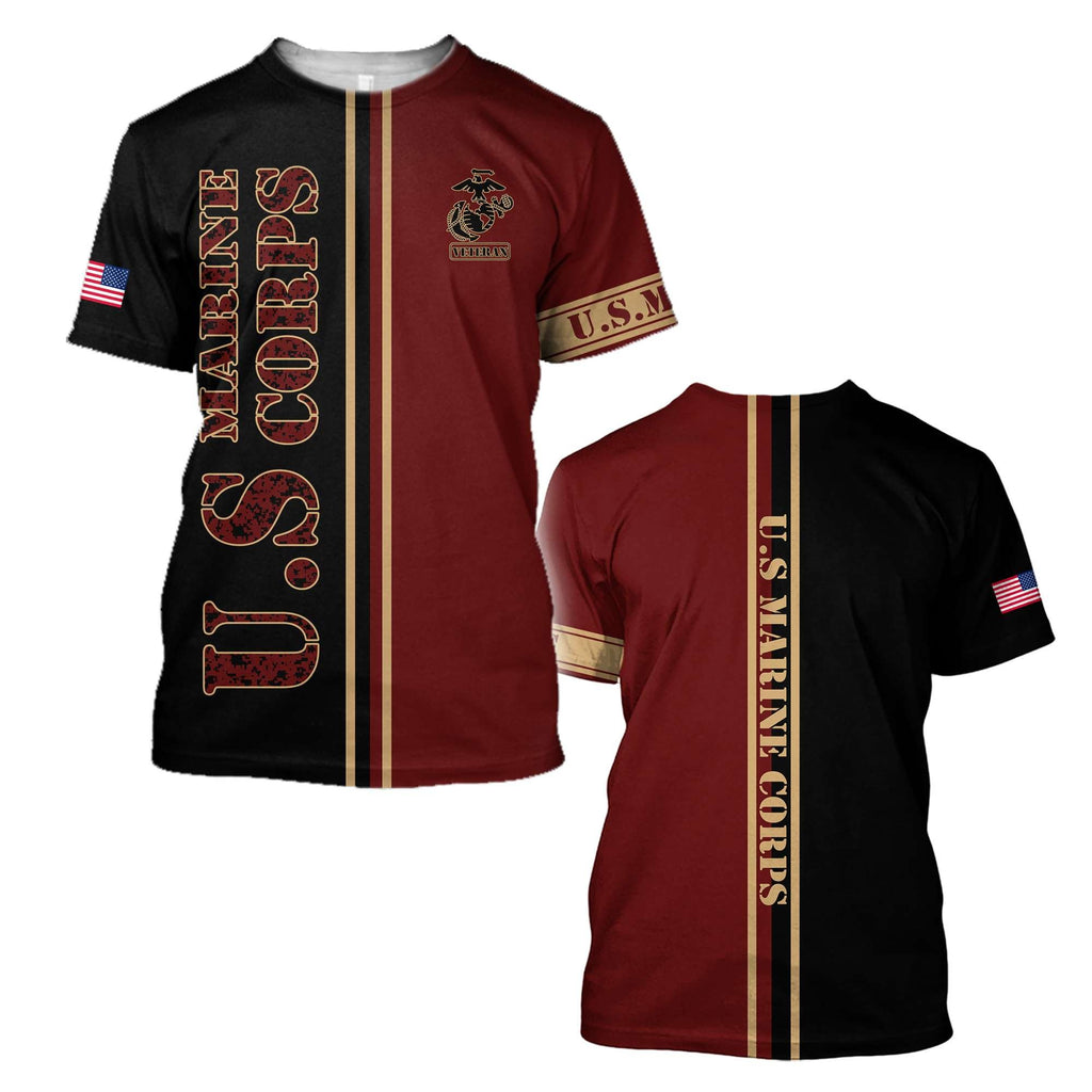 US Marine Corps 3D All Over Printed Unisex Shirts