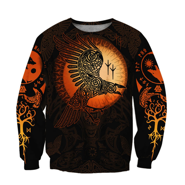 Raven Viking 3D All Over Printed Unisex Shirts