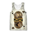 Yellow King Heart Lion Poker 3D Over Printed  Unisex Shirts