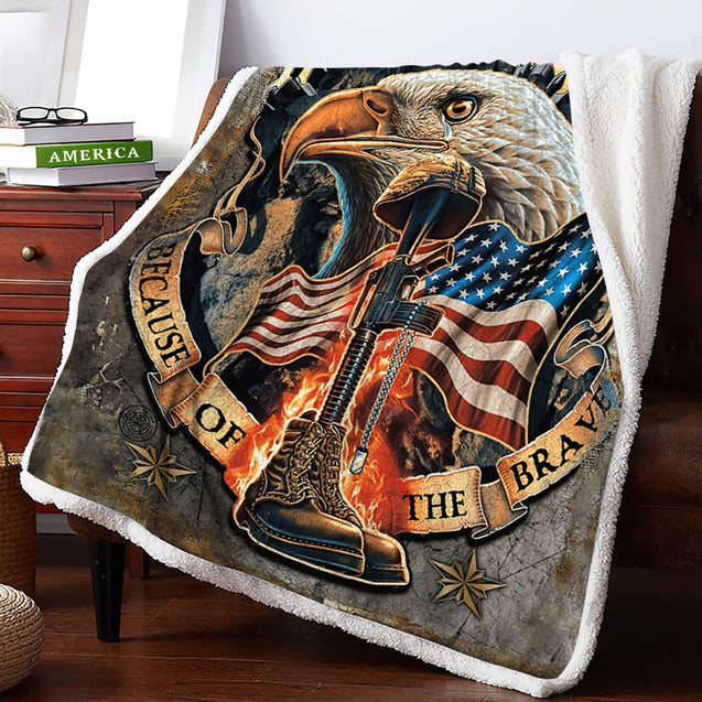 US Army Veteran 3D All Over Printed Blanket