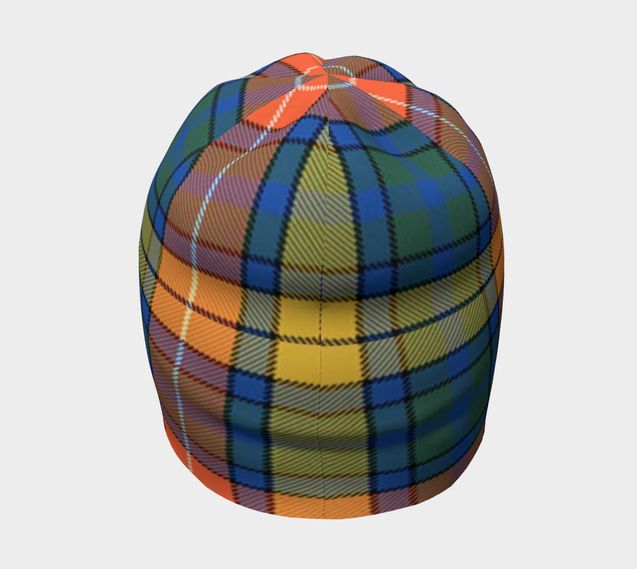 BUCHANAN ANCIENT TARTAN BEANIE HJ4-BEANIES-LoveTheWorld-Adult Small / Medium-Bamboo (mild)-Black-Vibe Cosy™