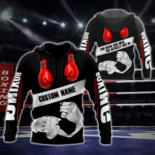 Custom Name Boxing 3D All Over Printed Unisex Shirts