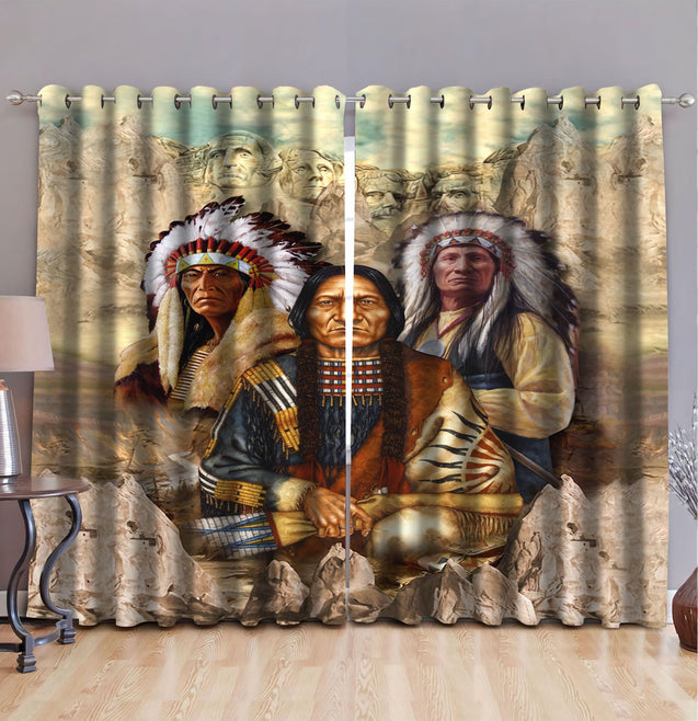 Native American Pattern 3D All Over Printed Window Curtains