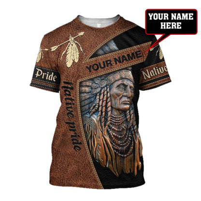 Customize Name Native American 3D All Over Printed Unisex Shirt
