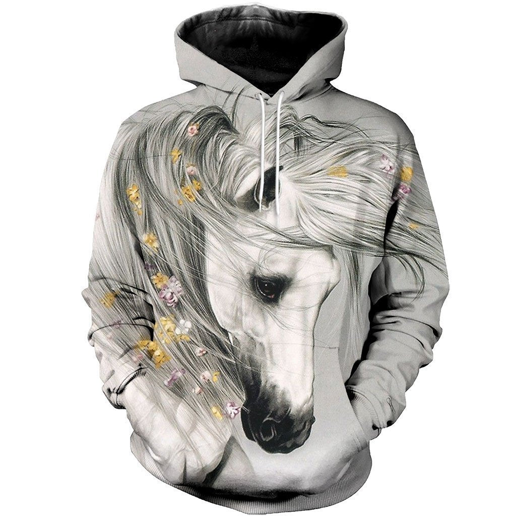 3D All Over Printed Horse Art Shirts and Shorts-Apparel-HP Arts-Hoodie-S-Vibe Cosy™
