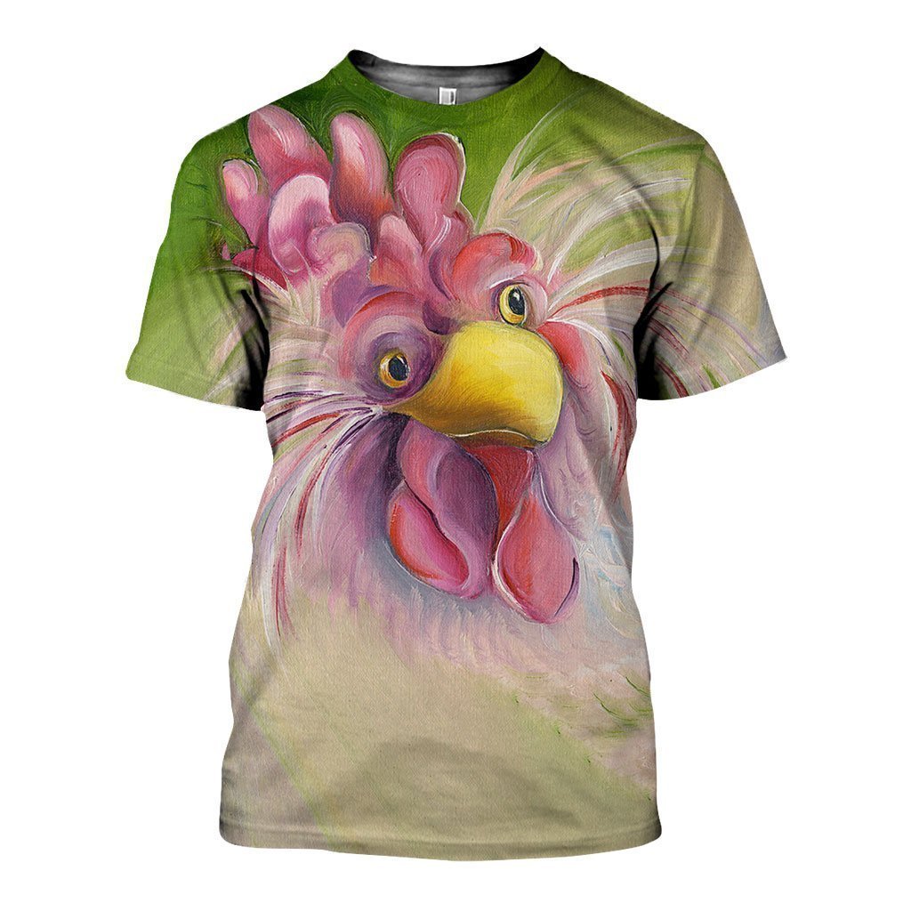 3D All Over Printed Chicken Art Shirts and Shorts 1-Apparel-6teenth World-T-Shirt-S-Vibe Cosy™