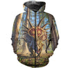 3D All Over Printed Dinosaur Shirts and Shorts-3D All Over Printed Clothes-HP Arts-Zipped Hoodie-XS-Vibe Cosy™