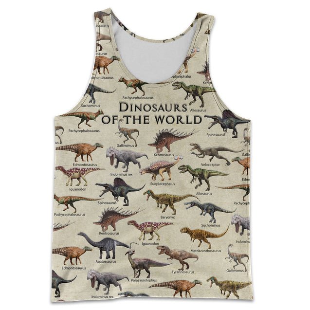 3D All Over Printed Dinosaurs Shirts And Shorts-3D All Over Printed Clothes-HP Arts-Tank Top-S-Vibe Cosy™