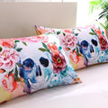 3D Watercolor Flower Skull Bedding-Bedding Set-6teenth Outlet-US Twin-Vibe Cosy™
