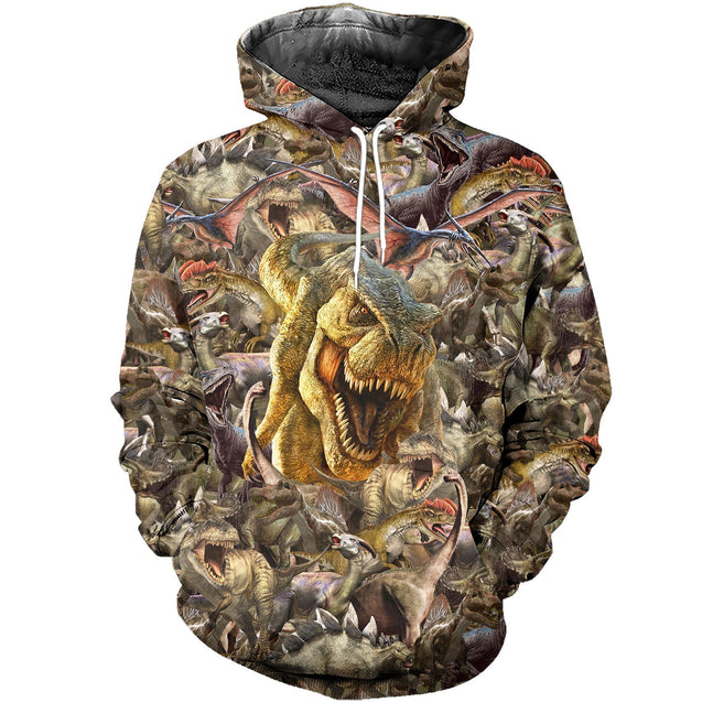 3D All Over Printed Dinosaurs Collection Shirts and Shorts-3D All Over Printed Clothes-HP Arts-Normal Hoodie-XS-Vibe Cosy™