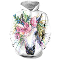 3D All Over Printed Unicorn and Flower Art Shirts and Shorts-Apparel-6teenth World-Hoodie-S-Vibe Cosy™