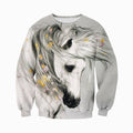 3D All Over Printed Horse Art Shirts and Shorts-Apparel-HP Arts-Sweatshirt-S-Vibe Cosy™