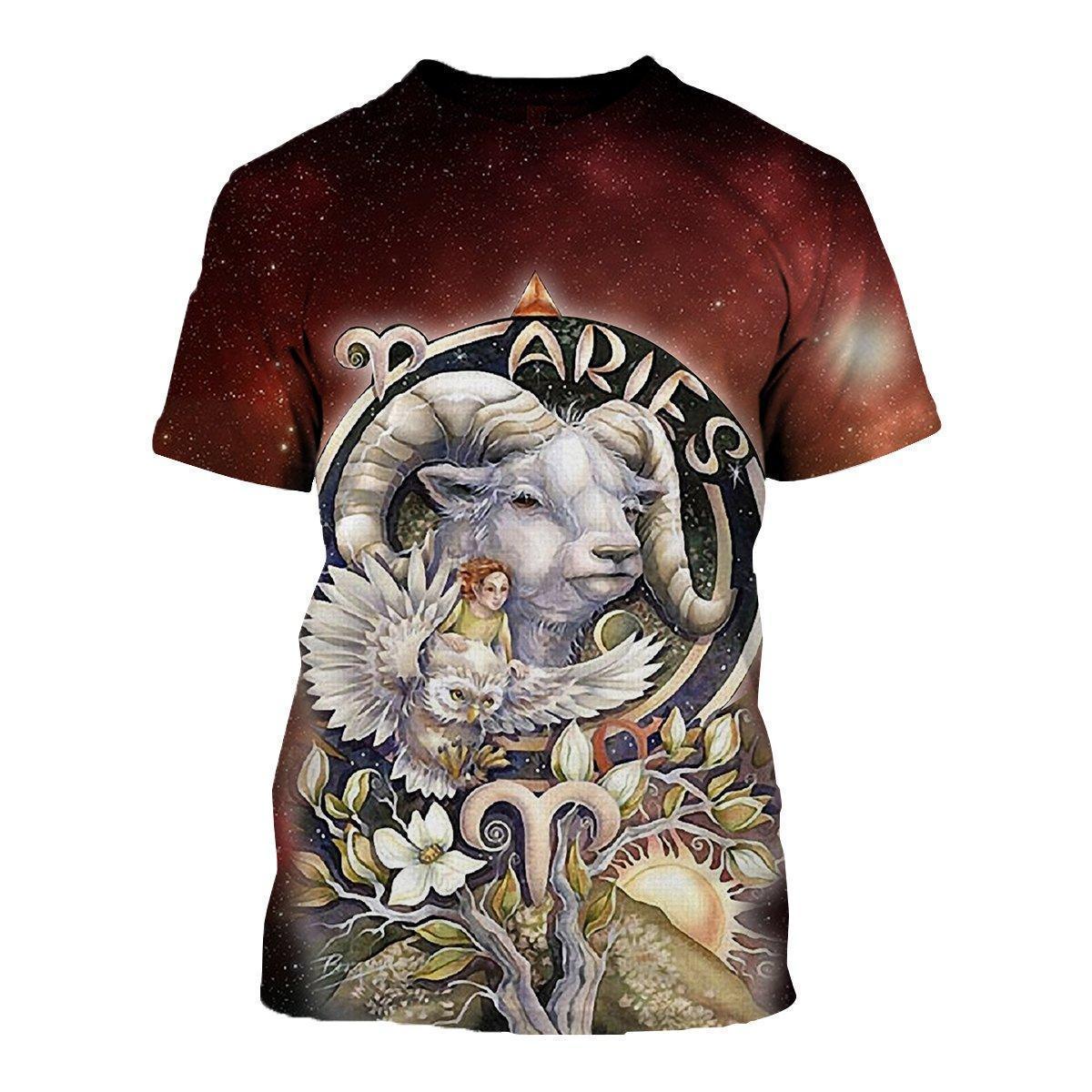 3D ALL OVER PRINTED ARIES T SHIRT HOODIE NTH150835-Apparel-NTH-T-Shirt-S-Vibe Cosy™